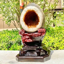 60,24 libbre citrino naturale grotta citrino grappolo dinosauro uovo decorazione + staffa