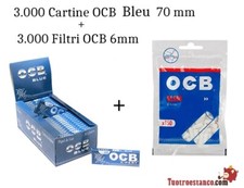 3.000 Cartine OCB BLU + 3.000 Filtri 6mm