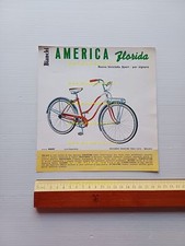 Bianchi America Florida bicicletta donna anni 60 depliant originale italiano