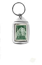 RECENTE PORTACHIAVI STAMPATO francobollo k2 karakorum spedizione lettera bollo