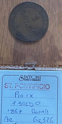 Soldo 1867 stato pontificio - soldo,