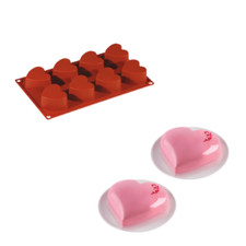 STAMPO MULTI PORZIONE CUORE 8 IMPRONTE IN SILICONE - PAVONI