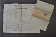 Consuntivo Banca Popolare San Felice Panaro Modena Camposanto Massa Conti 1927