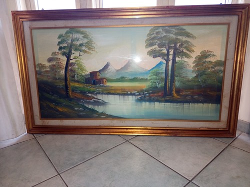 Quadro olio tela paesaggio - olio, su