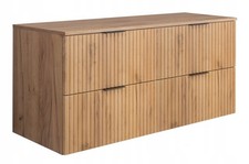 Armadio Armadietto Mobile Lavandino Appoggio Bagno Lavabo 120 cm FLOW Rovere