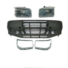 KIT02 PARAURTI ANTERIORE+COPPIA FARI DX/SX+CORNICI FARI PER PIAGGIO PORTER 2005