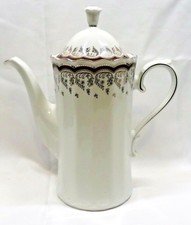 Rara caffettiera vintage Eschenbach Baviera Germania smerlata marrone platino