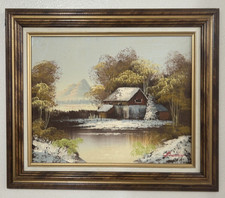 Dipinto olio su tela paesaggio