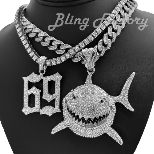 Collana bling squalo - collana,