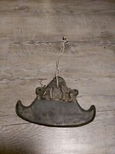 Burmese Spinning Gong “Kyeezee” with Mythical Singha Lions Antica Campana Rara