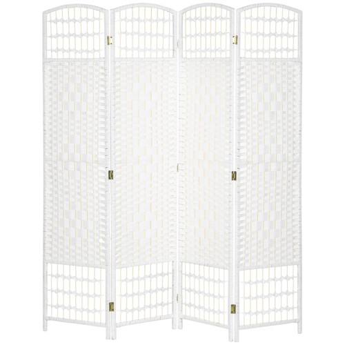 Homcom paravento pieghevole - paravento, 4