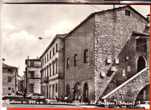 Cartolina bettona pinacoteca - cartolina,