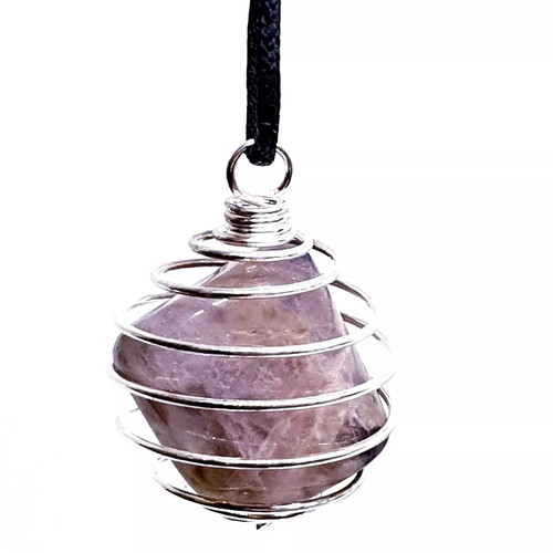 Collana con ciondolo ametista