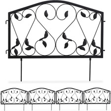 Recinzione Da Giardino, Set 4 Pareti per Sentieri, Bordure per Aiuole Ferro Desi