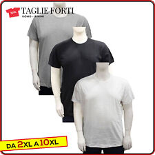 intimo uomo TAGLIE FORTI maglia girocollo maglietta cotone da 2XL a 10XL Maxfort