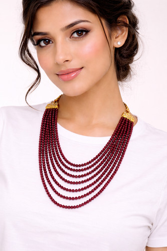 Collana con perle sfaccettate