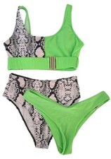 SHEIN bikini costume 3 pezzi verde slip perizoma top ragazza donna taglia S