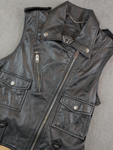 Diesel giacca pelle gilet - diesel,