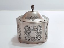 Portagioie vintage cofanetto antico scatola scrigno in metallo color argento