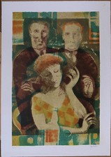 Remo SQUILLANTINI  litografia FIGURE del 1982 70x50 firmata numerata pubblicata