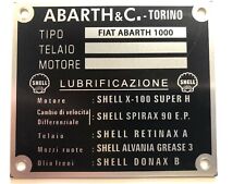 TARGHETTA RIASSUNTIVA DATI