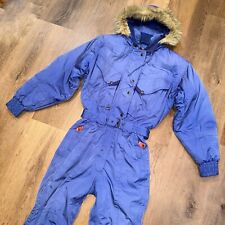 Tuta da sci Nevica tuta da neve donna pezzo unico bavaglino neve chinook pelliccia cappuccio vintage 8