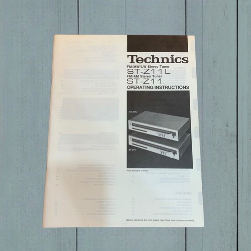 Technics z11 manuale - technics, st-z11