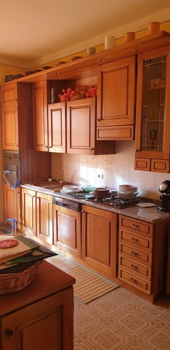 Cucina legno con panca - cucina,