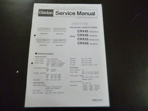 Manuale servizio originale - manuale,