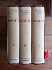 G. GIOACCHINO BELLI - I SONETTI - MONDADORI, 1952 - 3VOLL.  COFANETTO illustrato