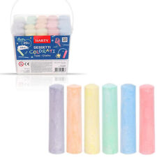 Set Confezione 20 Maxi Gessi Gessetti colorati scuola disegno lavagna Bambini