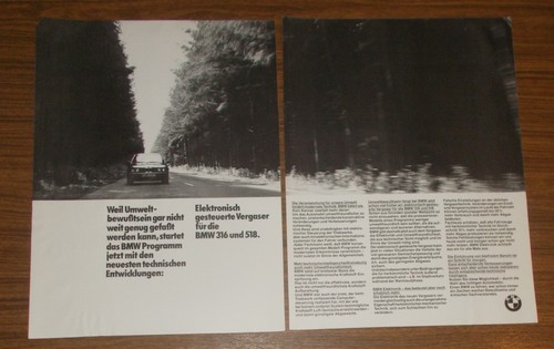 Rara pubblicità bmw 316 518 - pubblicità,