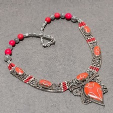 Collana nepalese corallo rosso