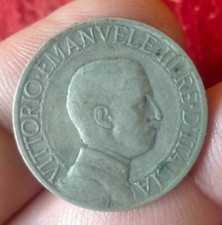REGNO D' ITALIA 1 LIRA 1908 ARGENTO RARO Vittorio Emanuele III