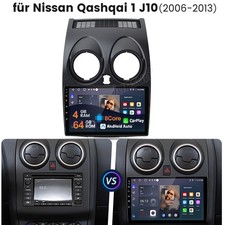 4+64GB Android14 per Nissan Qashqai 1 J10 2006-13 Autoradio Carplay 4G WIFI DAB+