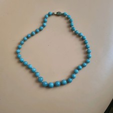 collana perle di pietra dura avventurina (?) 55 cm perle grandi