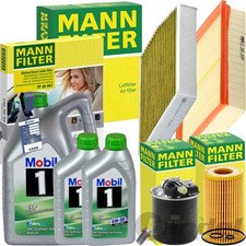 Mann Kit Diagnosi Auto+ MOBIL1 5W-30 Olio Adatto A per Mercedes W176 246 Cla