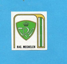 BELGIO-FOOTBALL 83-PANINI-Figurina n.350-B- RAC. MECHELEN -BADGE-Recuperata