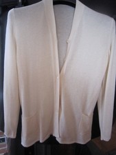 cardigan maniche 3/4 Max Mara/Intrend seta/cashmere M colore panna 