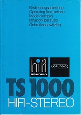 Manuale di istruzioni Operating Instructions per Grundig TS 1000