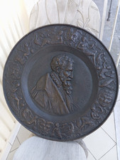 Antica Grande Scultura Bronzo O Ottone Finemente Sbalzata 66 Cm