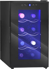 Cantinetta Vino Refrigerata 8 Bottiglie 21L, Cantina Vino Monotemperatura 8-18℃,