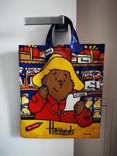 Harrods Paddington Vinyl Tote Bag - London - Shopper flat Bag - vintage (2000)