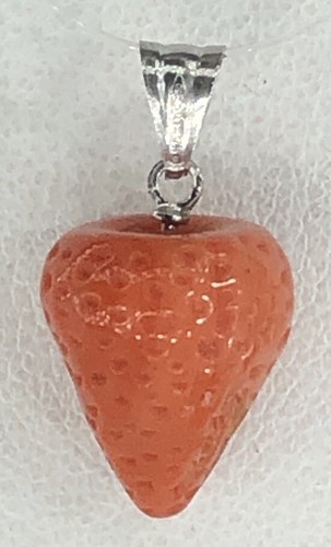 Ciondolo fragola corallo e - in,