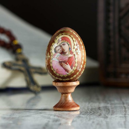 Uovo legno con - legno, supporto