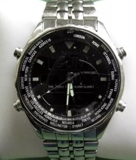 Orologio Seiko World Time H021-7001 Cronografo Ana-Digital Alarm Vintage