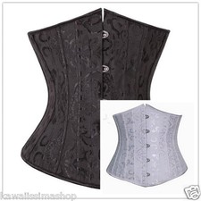 Corsetto Underbust stringivita con stecche nero e bianco damascato a scelta