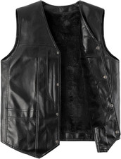 Gilet PU Pelle Uomo Moto