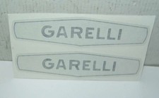 ADESIVI LOGHI SERBATOIO CICLOMOTORE GARELLI nero argento 158 mm x 39 mm AD990015