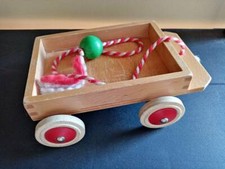 GIOCATTOLO  vintage in  LEGNO - CARRETTINO - marca HEROS